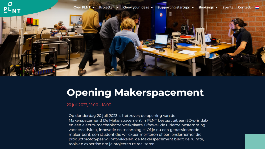 Makersspacement PLNT Leiden
